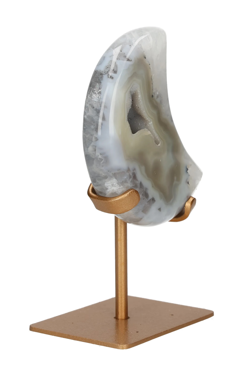 Agate Moon On Metal Stand 637435