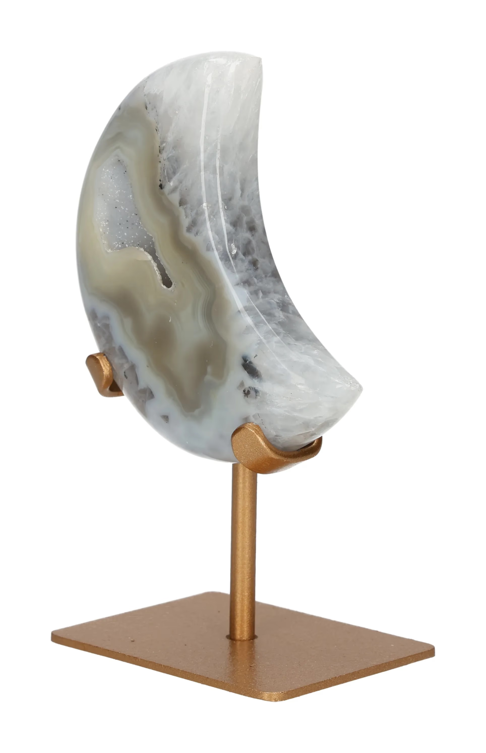 Agate Moon On Metal Stand 637435