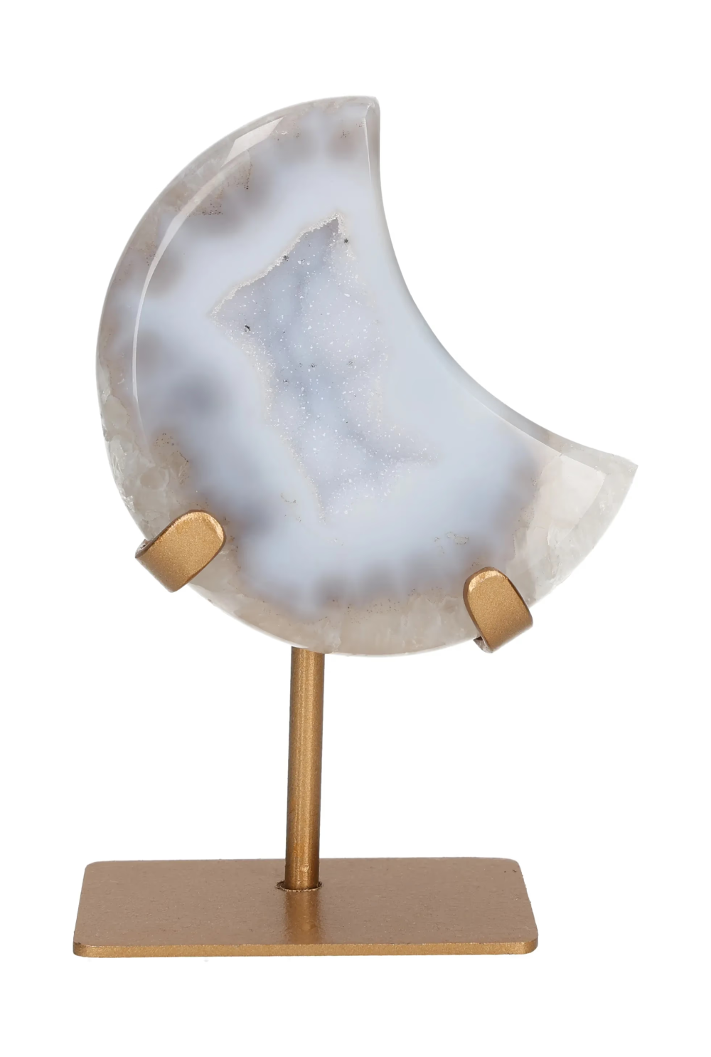 Agate Moon On Metal Stand 637442