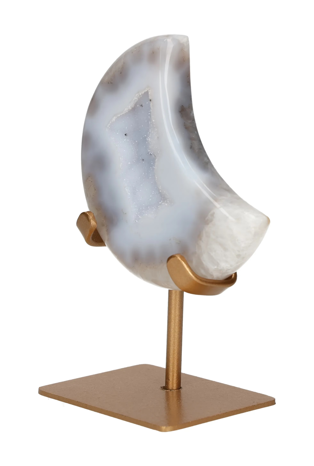 Agate Moon On Metal Stand 637442