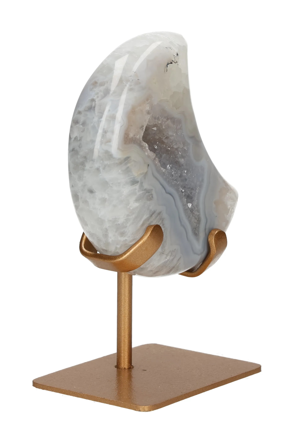 Agate Moon On Metal Stand 637466