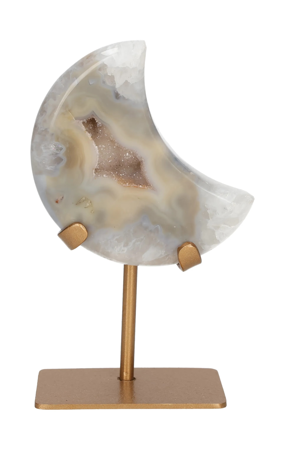 Agate Moon On Metal Stand 637473