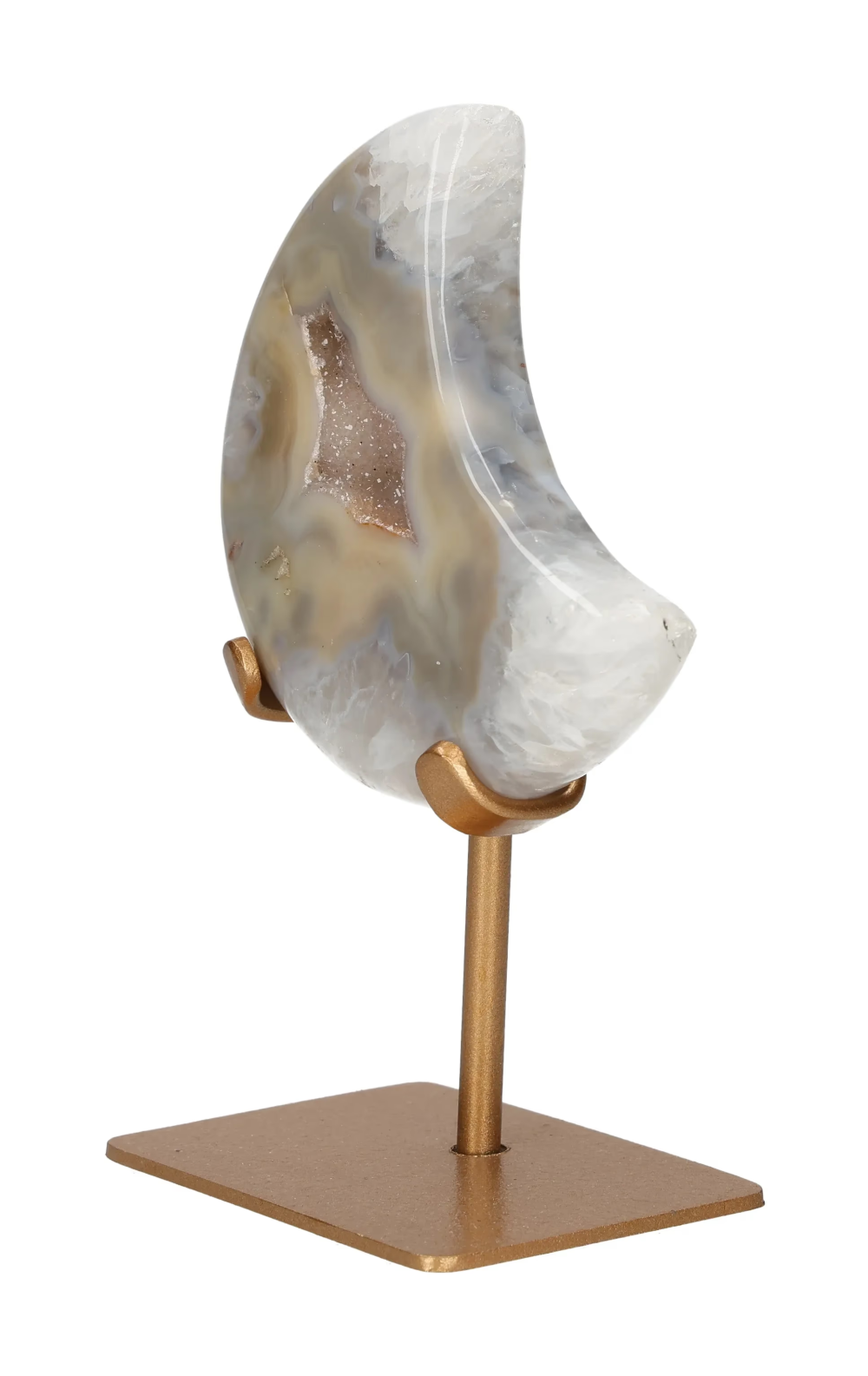 Agate Moon On Metal Stand 637473