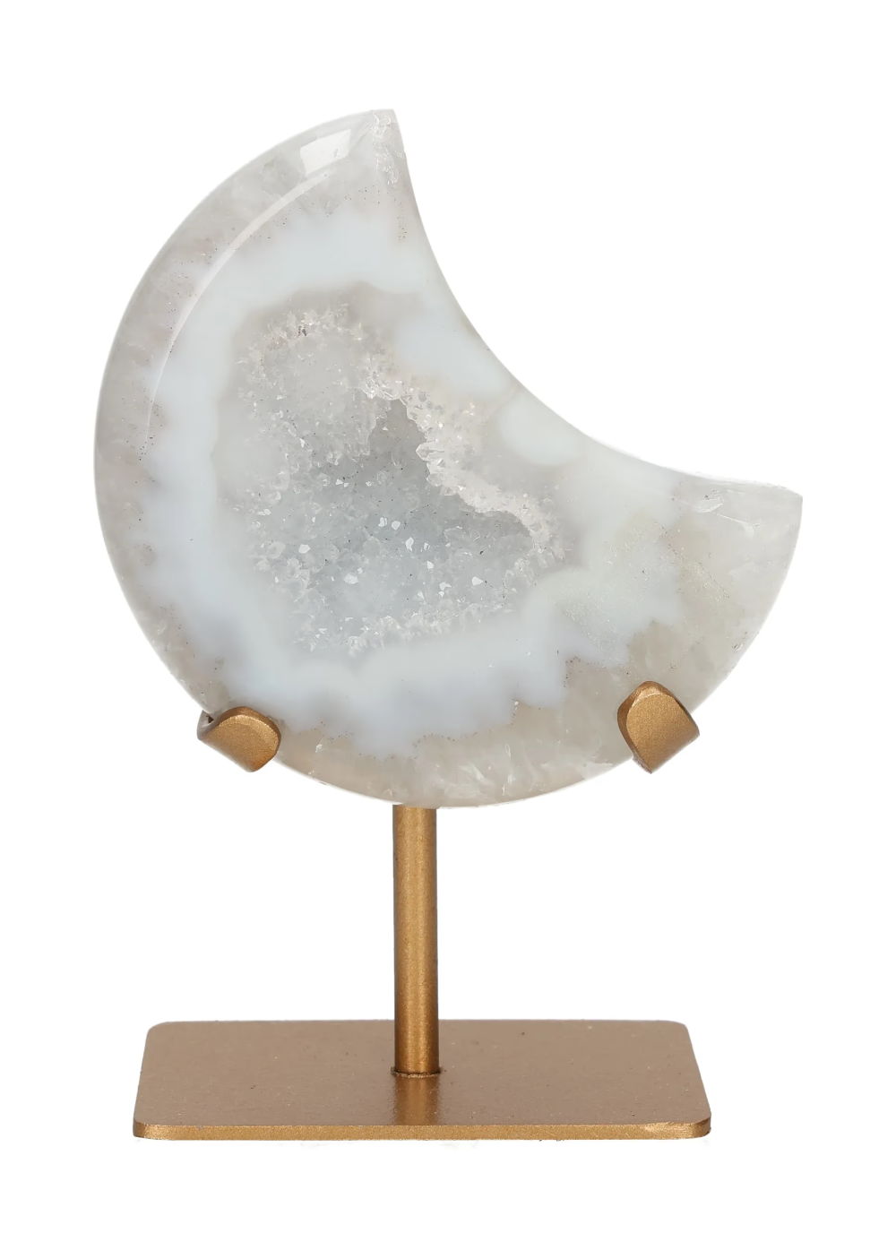 Agate Moon On Metal Stand 637480