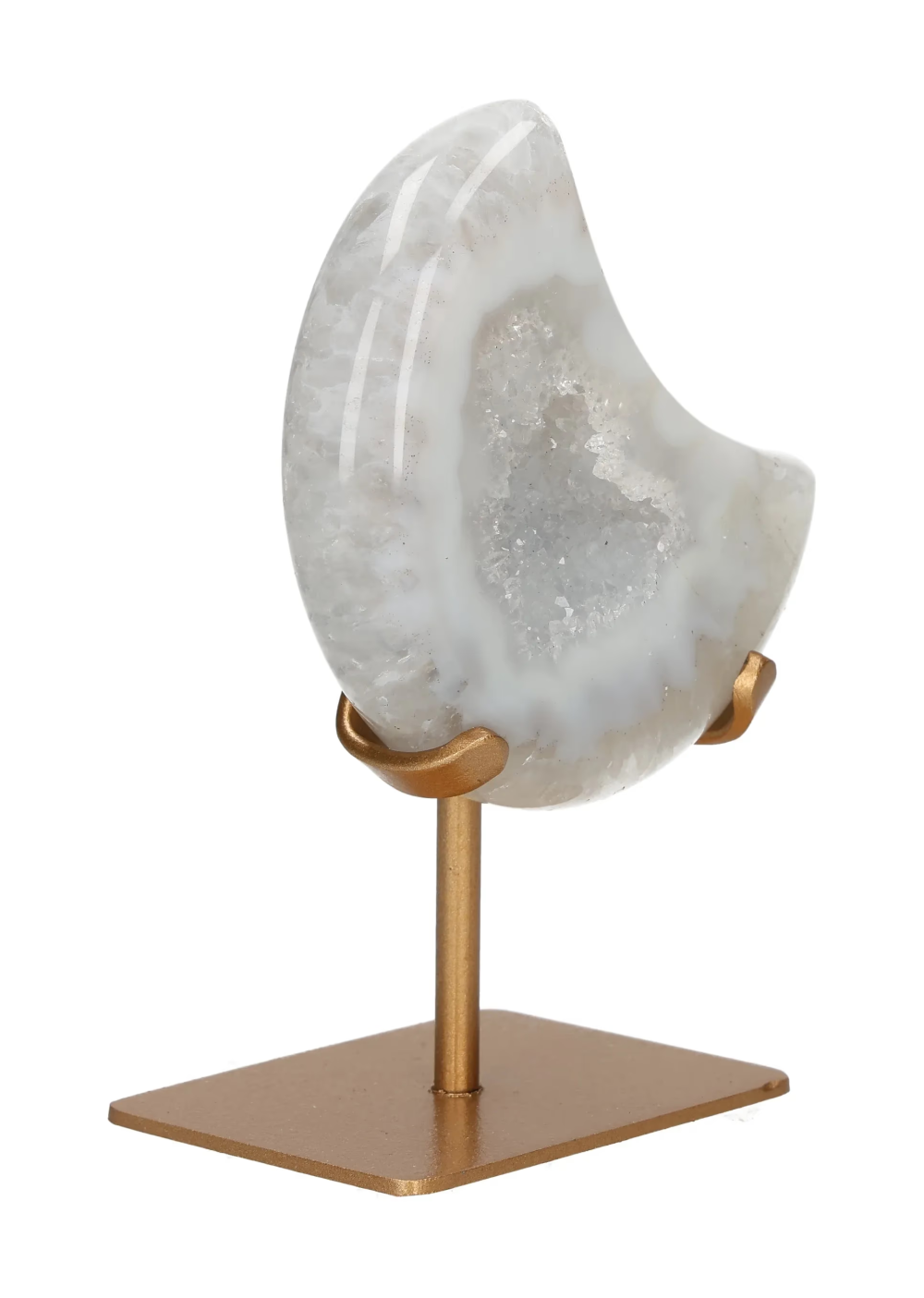 Agate Moon On Metal Stand 637480