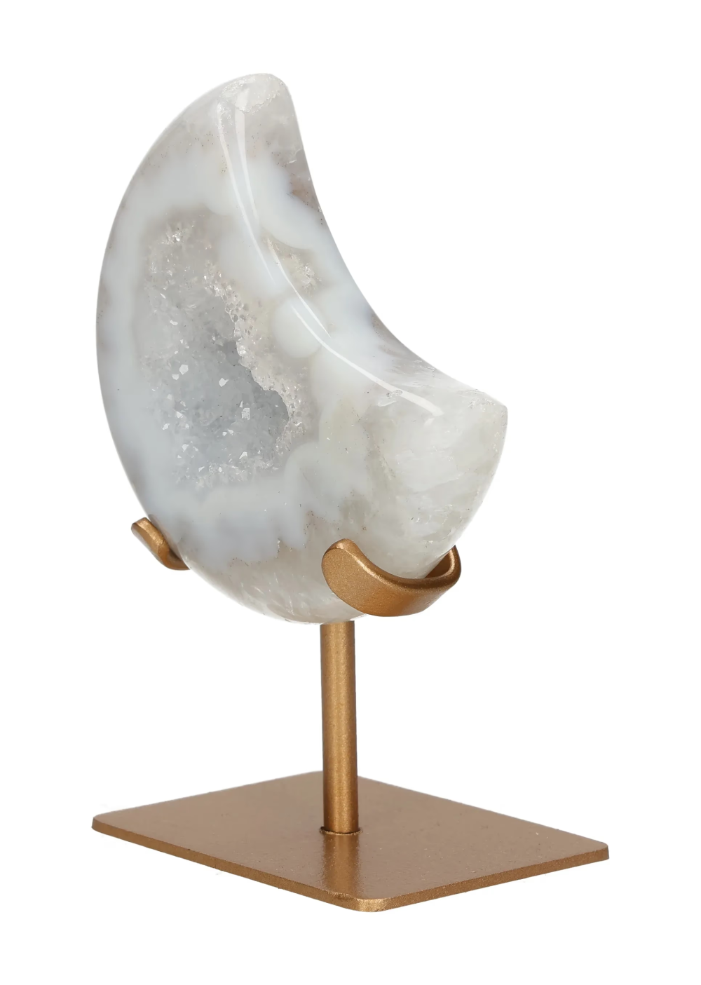 Agate Moon On Metal Stand 637480