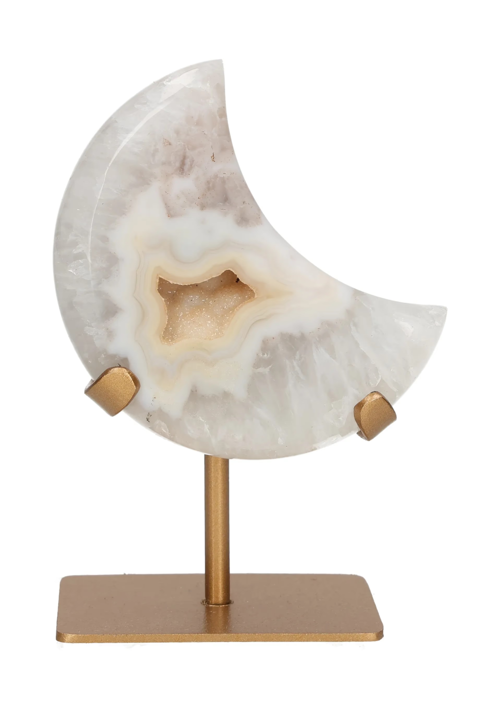 Agate Moon On Metal Stand 637497