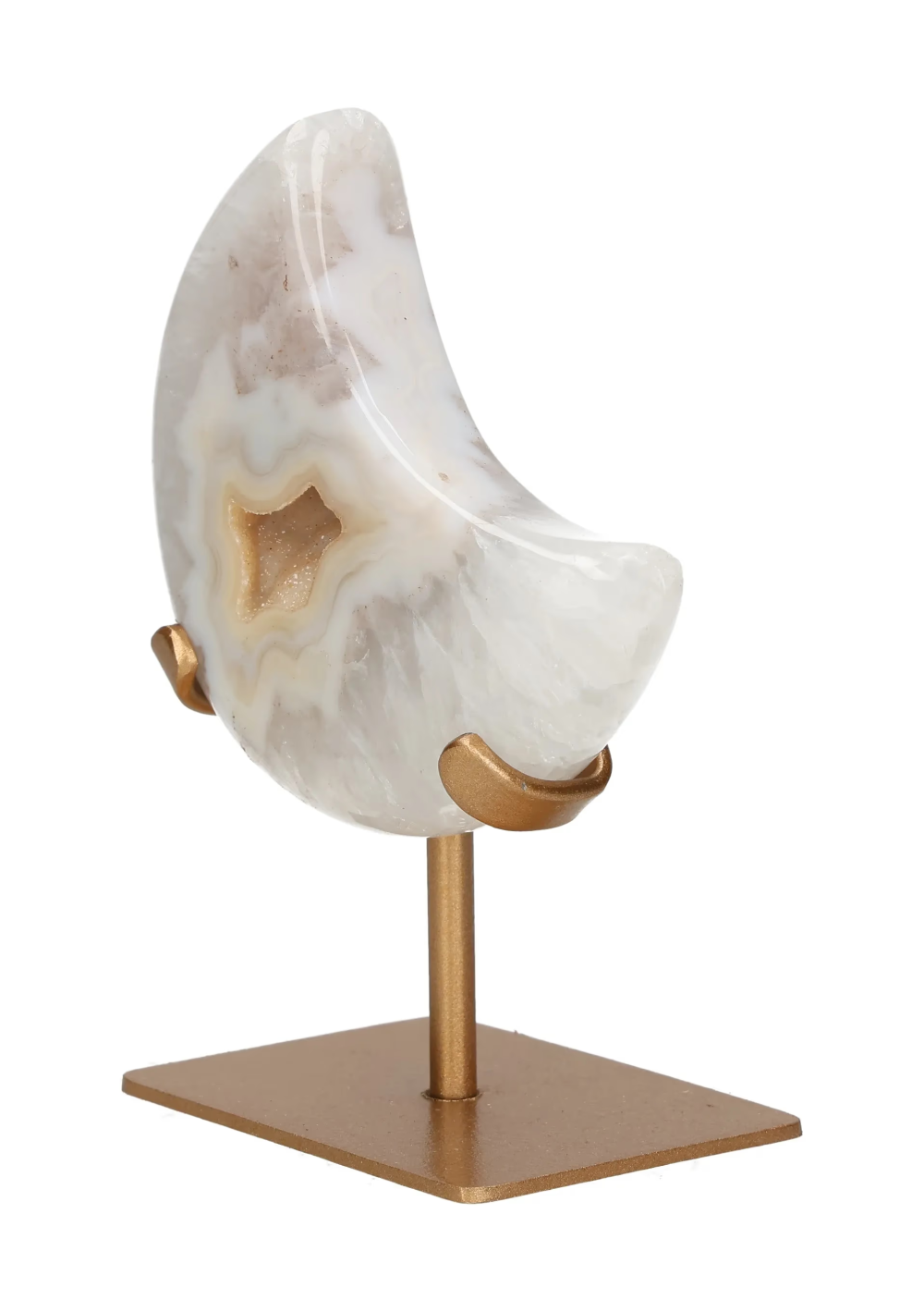 Agate Moon On Metal Stand 637497