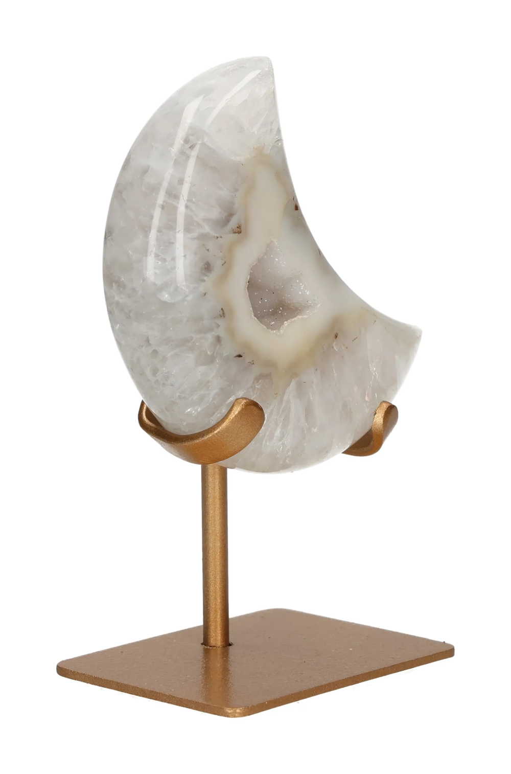 Agate Moon On Metal Stand 637503
