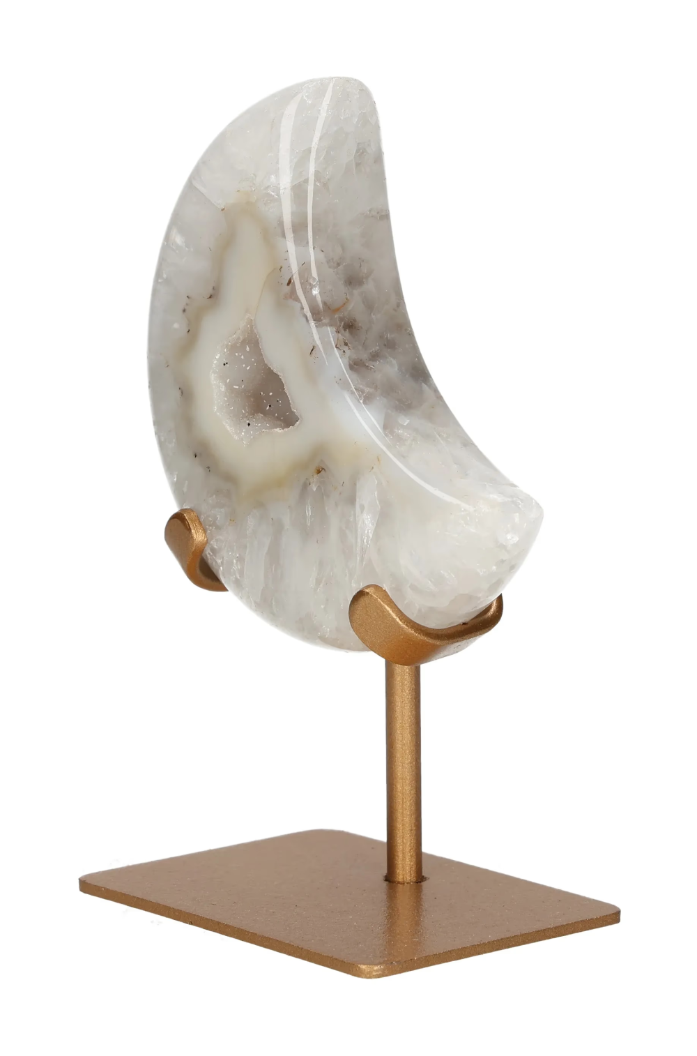 Agate Moon On Metal Stand 637503