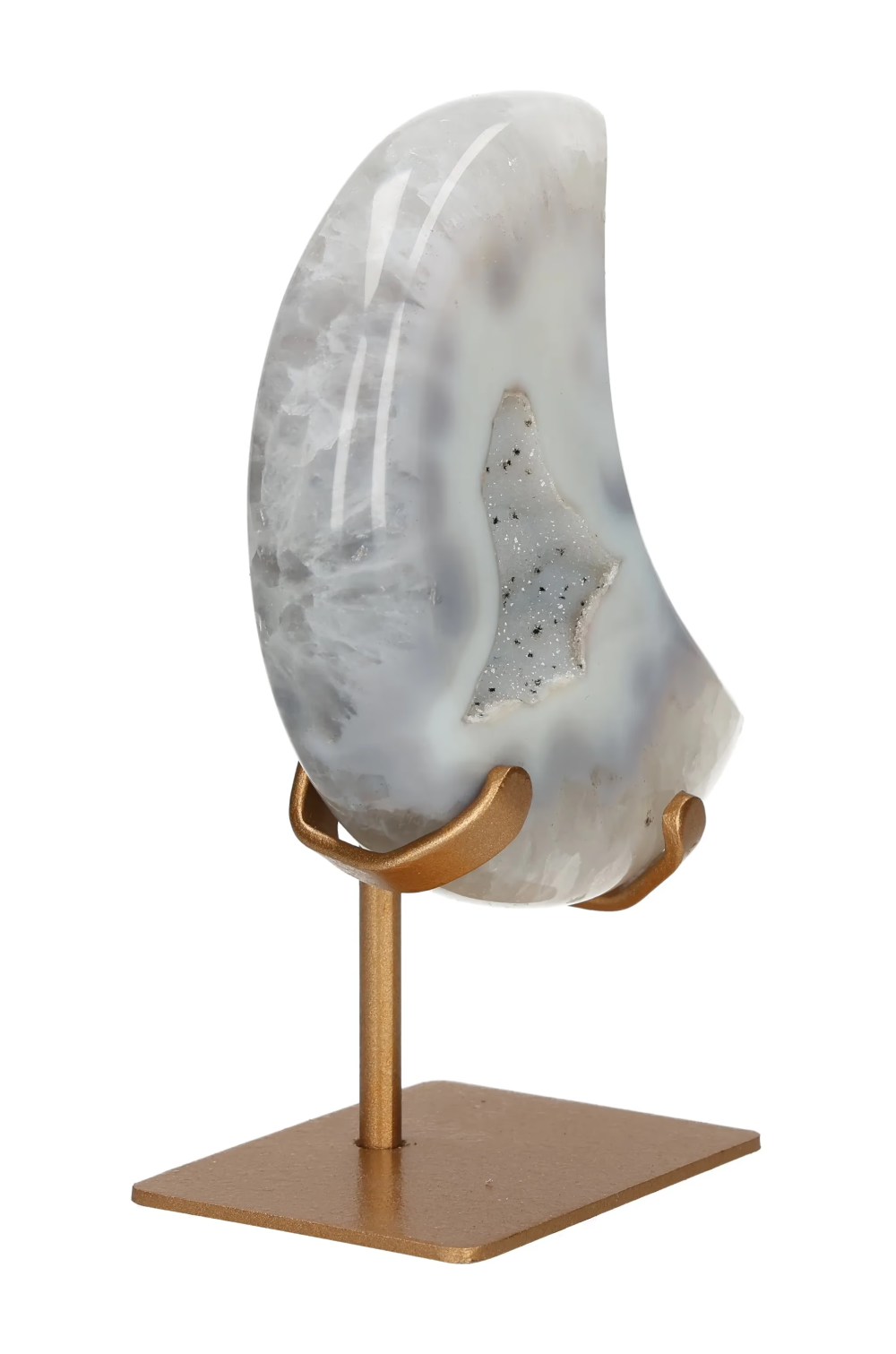 Agate Moon On Metal Stand 637510