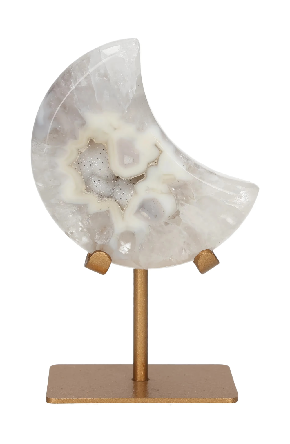 Agate Moon On Metal Stand 637527