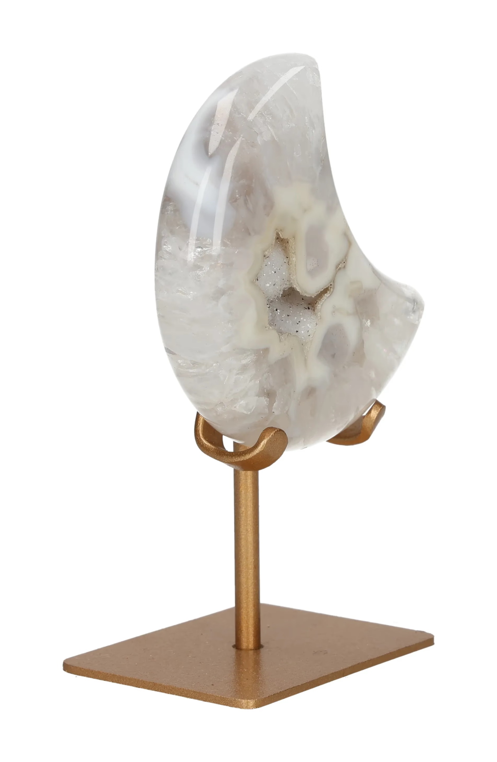 Agate Moon On Metal Stand 637527