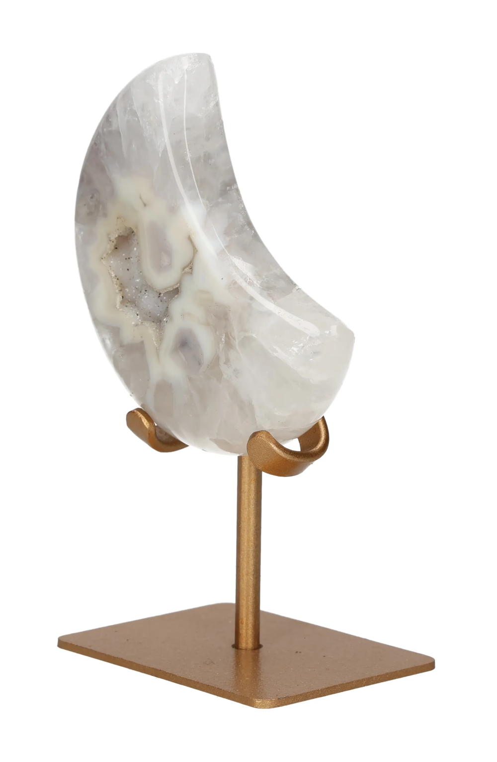 Agate Moon On Metal Stand 637527