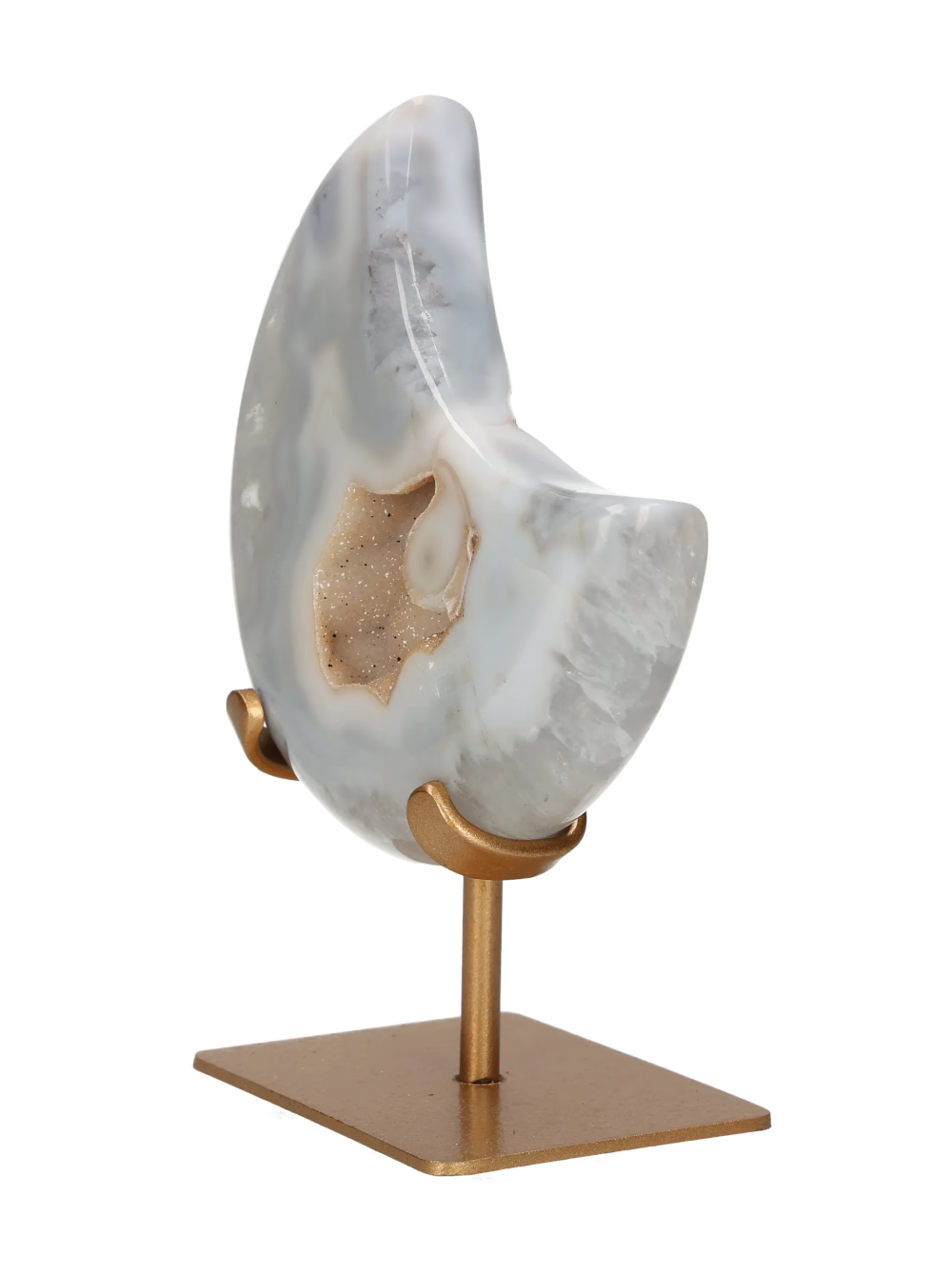 Agate Moon On Metal Stand 637534
