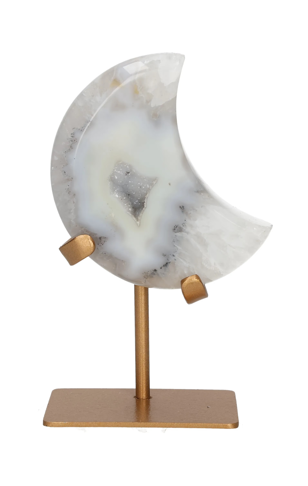 Agate Moon On Metal Stand 637558