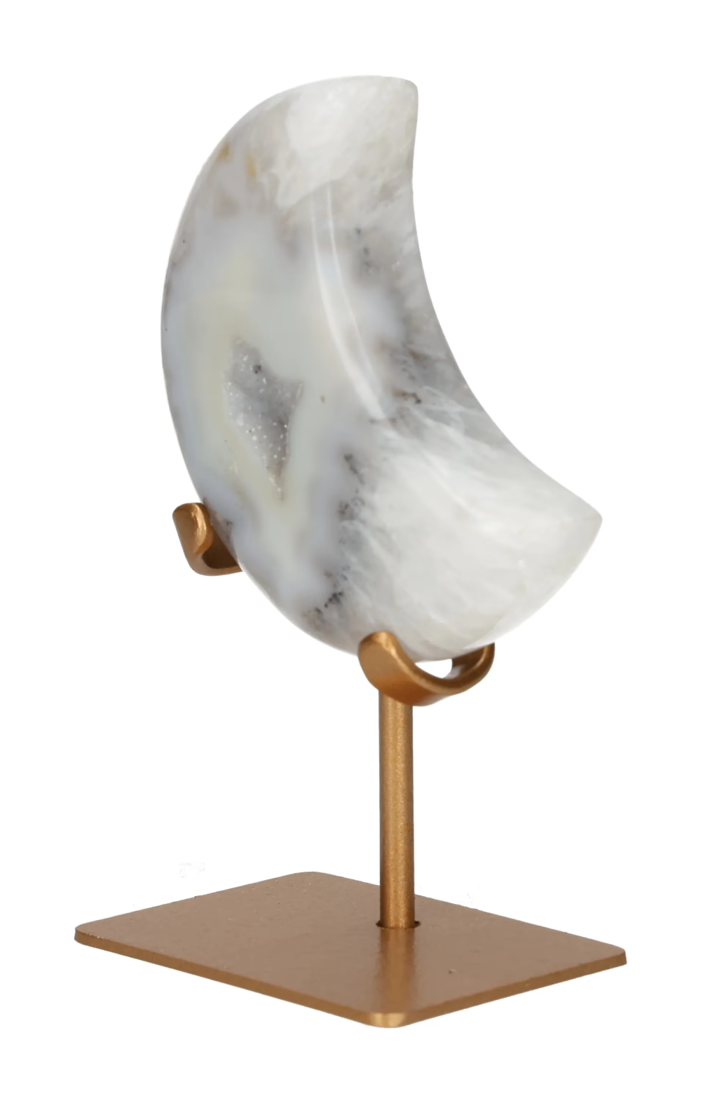 Agate Moon On Metal Stand 637558