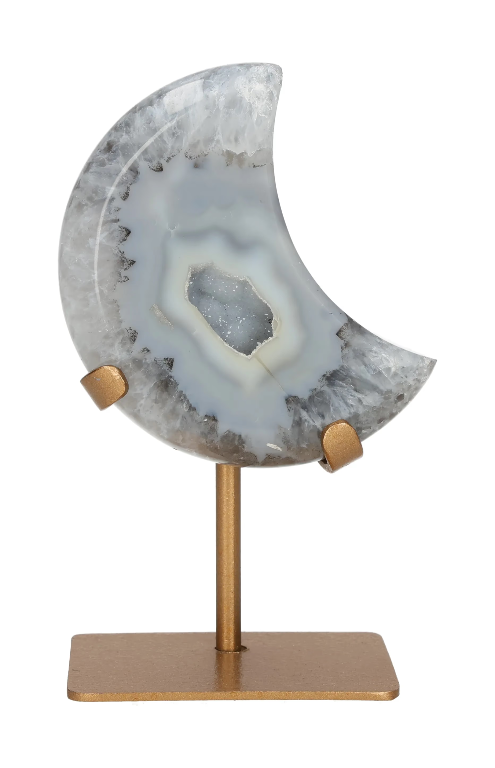 Agate Moon On Metal Stand 637565