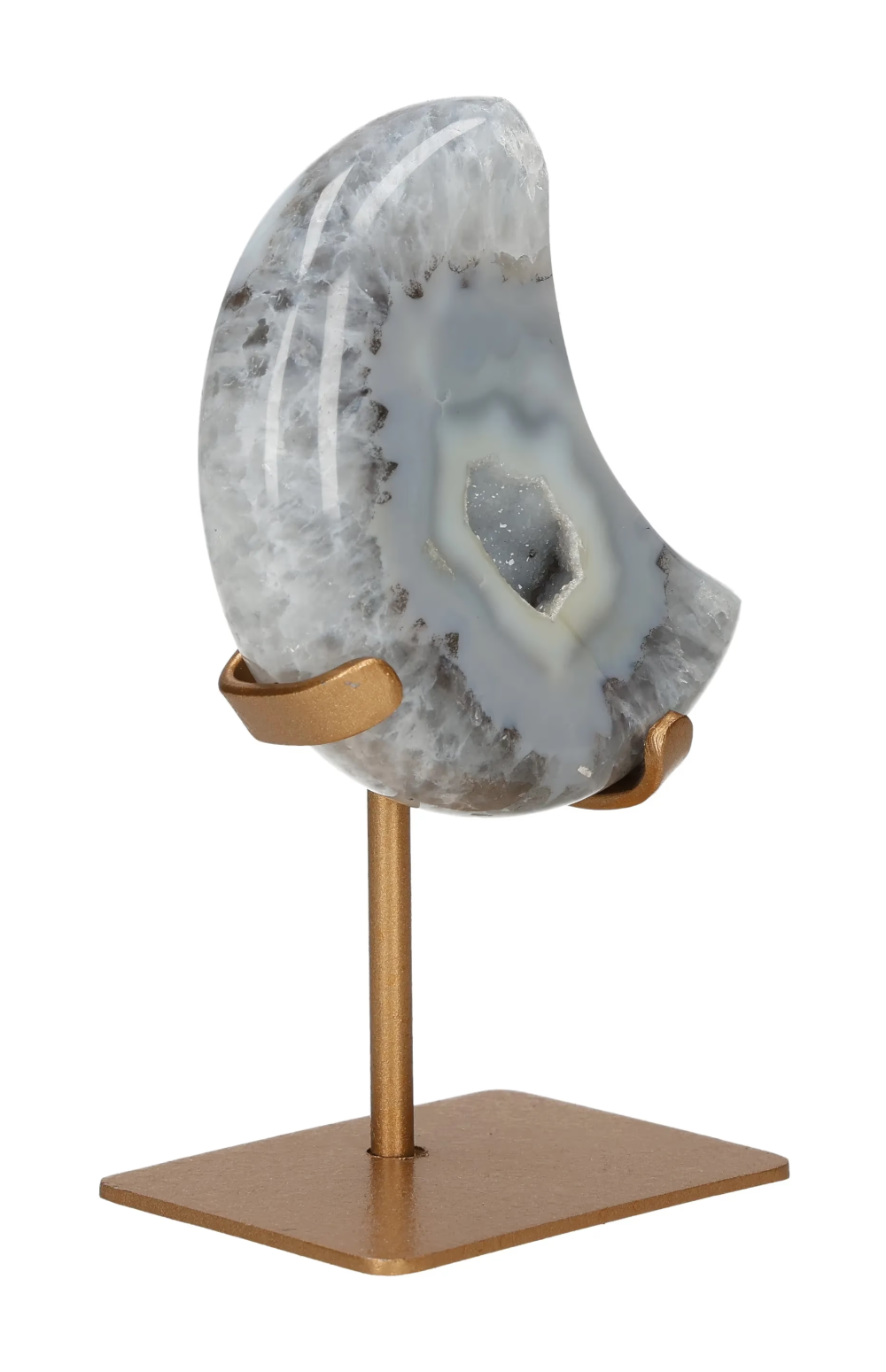 Agate Moon On Metal Stand 637565