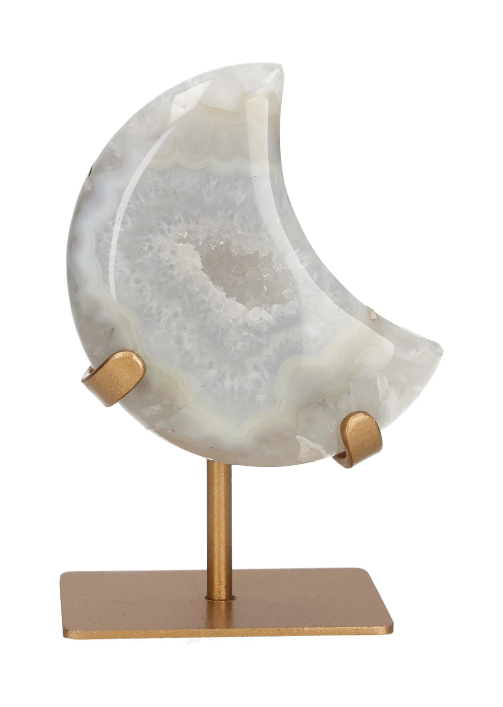 Agate Moon On Metal Stand 637589