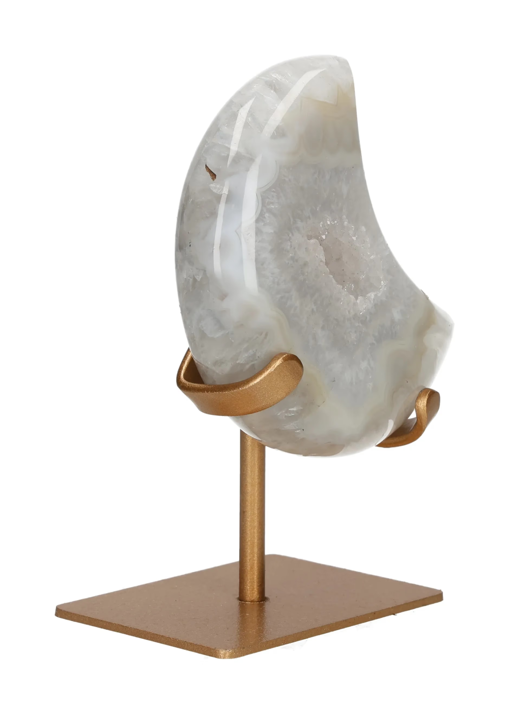 Agate Moon On Metal Stand 637589