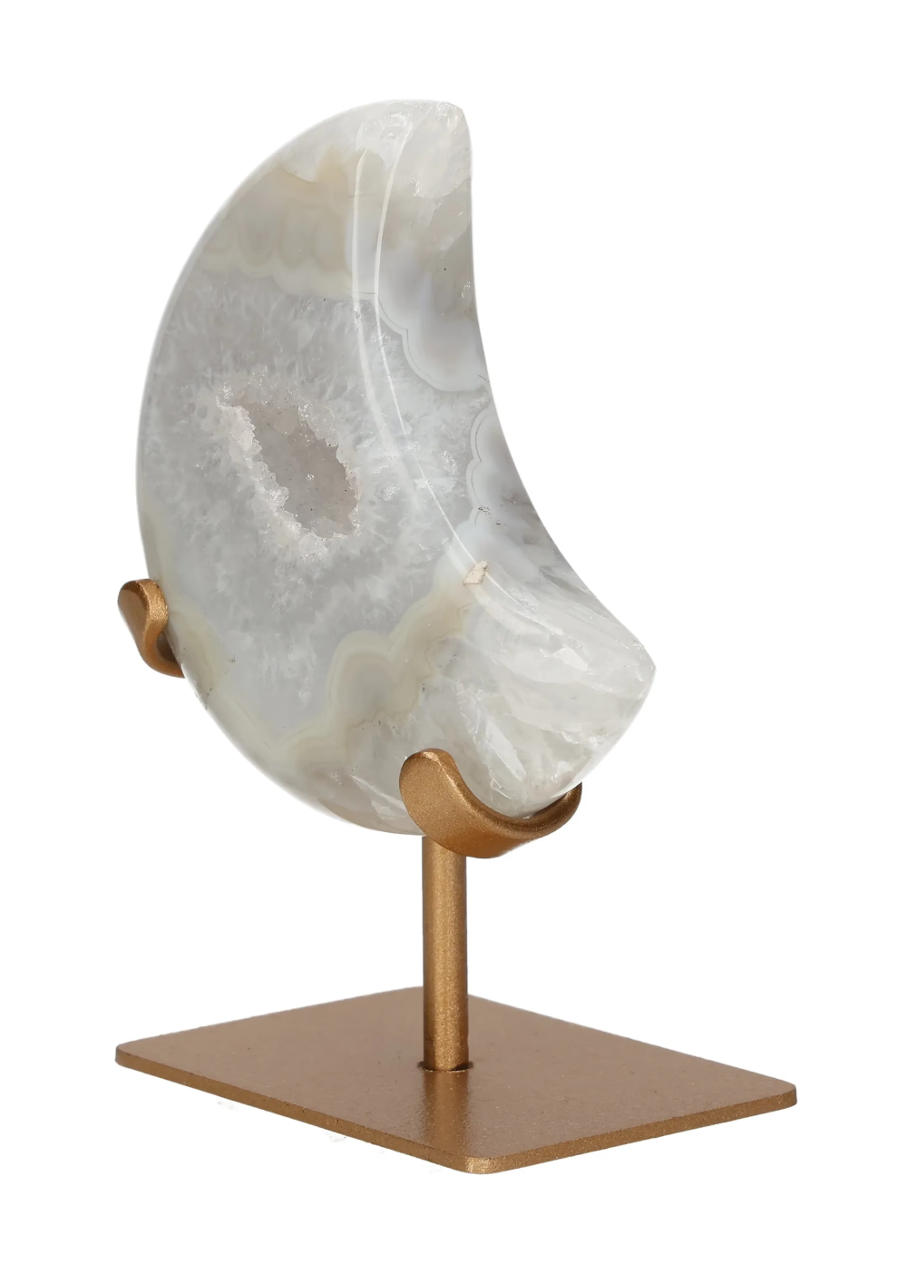 Agate Moon On Metal Stand 637589