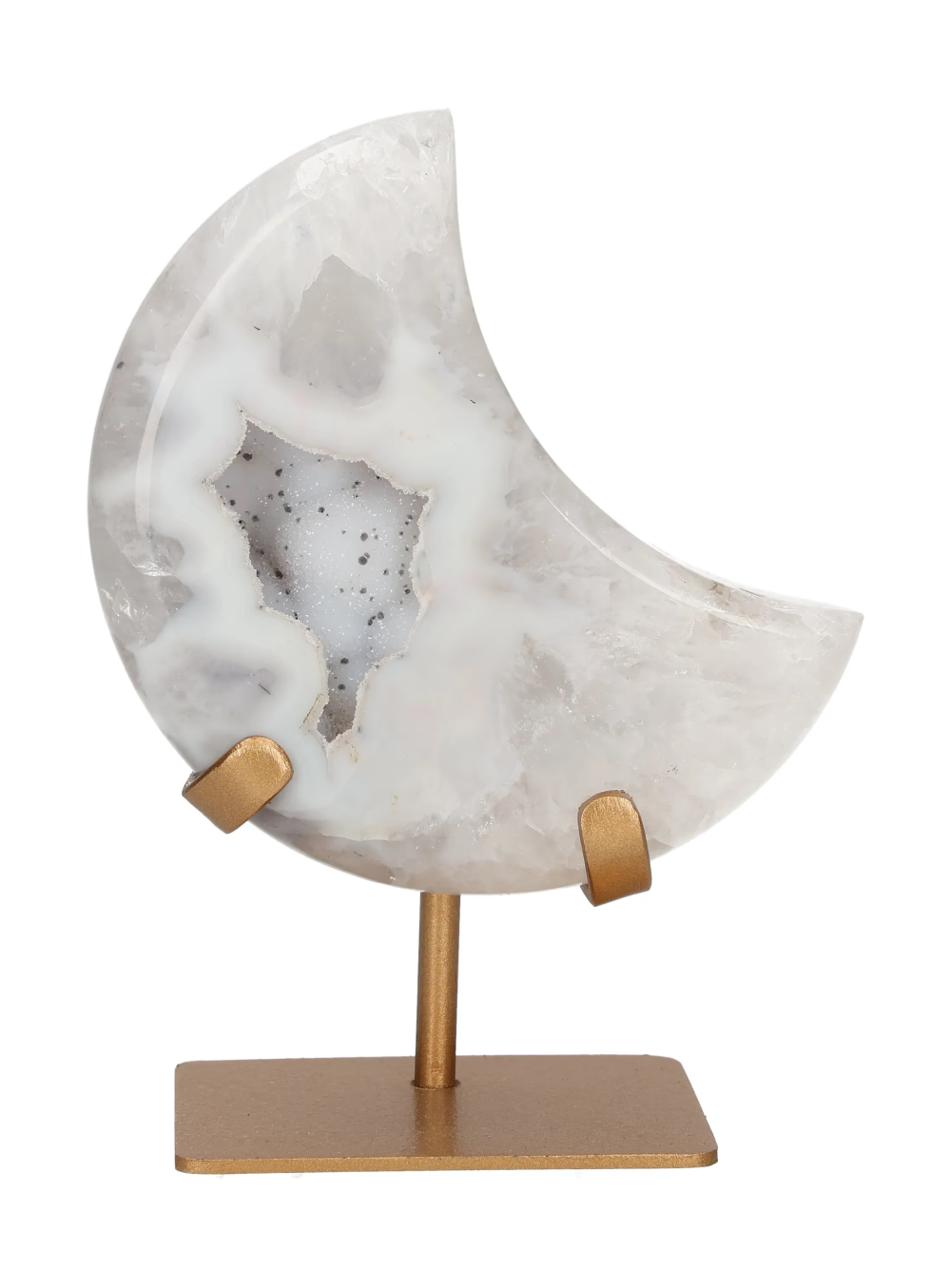 Agate Moon On Metal Stand 637596