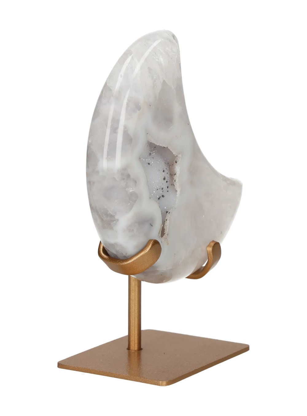Agate Moon On Metal Stand 637596