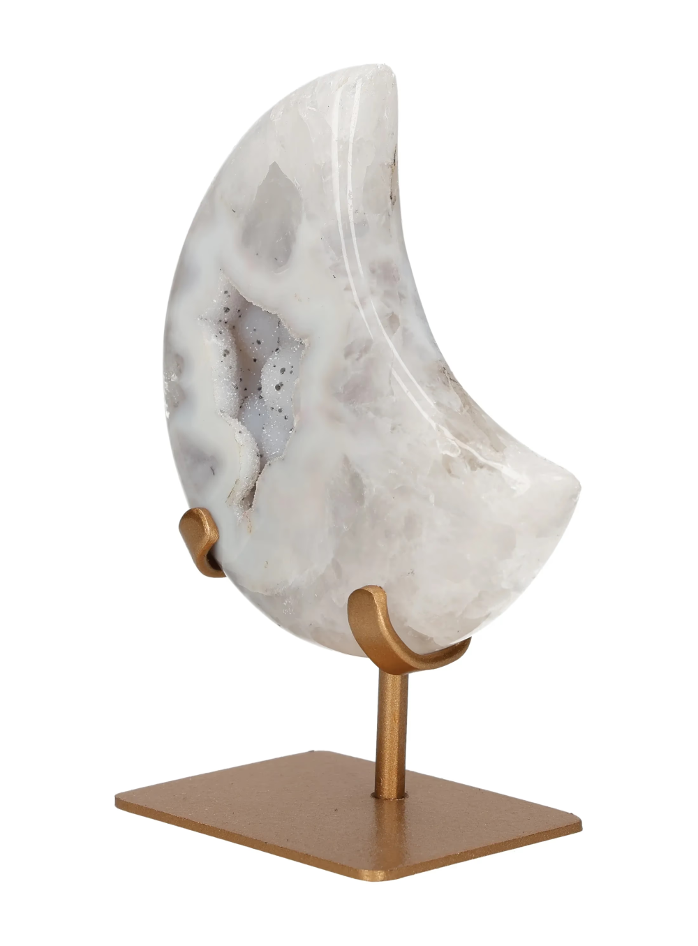 Agate Moon On Metal Stand 637596