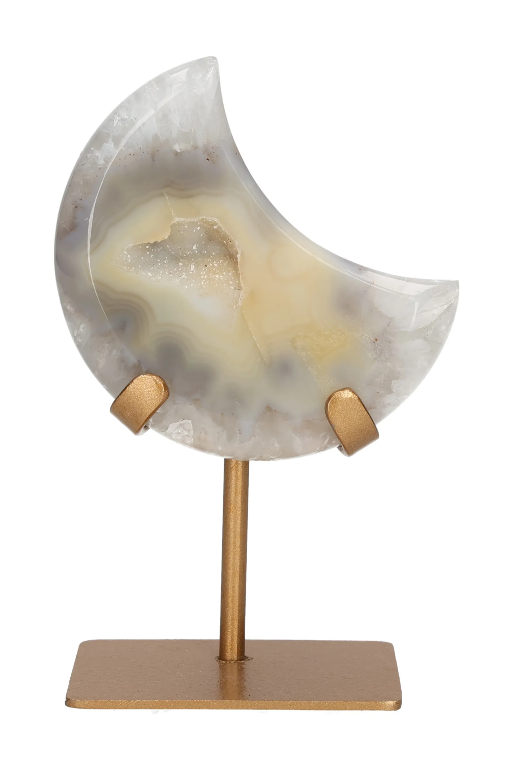 Agate Moon On Metal Stand 637602