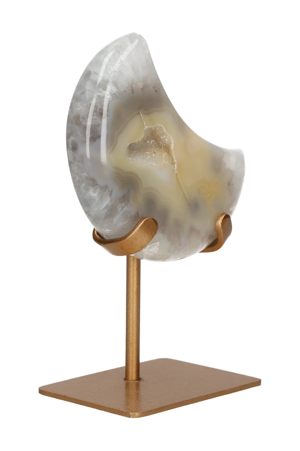 Agate Moon On Metal Stand 637602