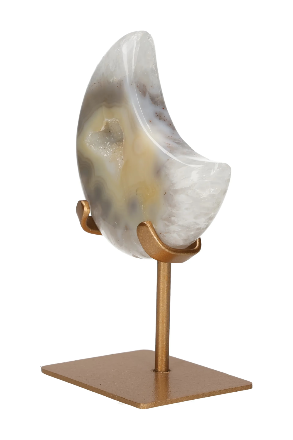 Agate Moon On Metal Stand 637602