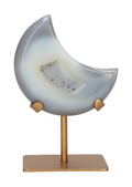 Agate Moon On Metal Stand 637619