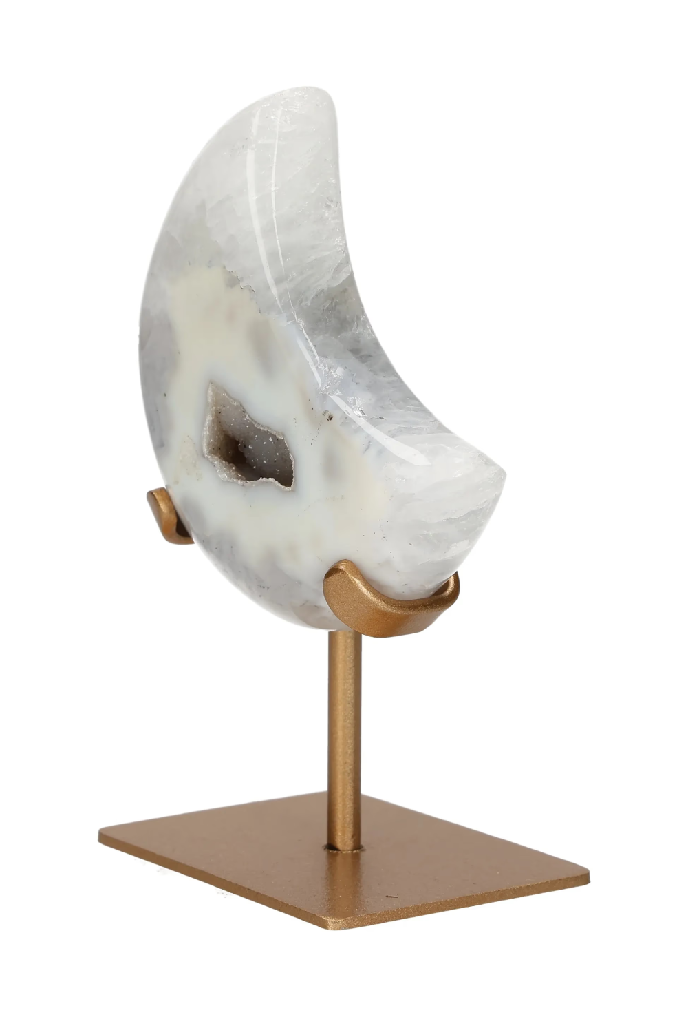 Agate Moon On Metal Stand 637626