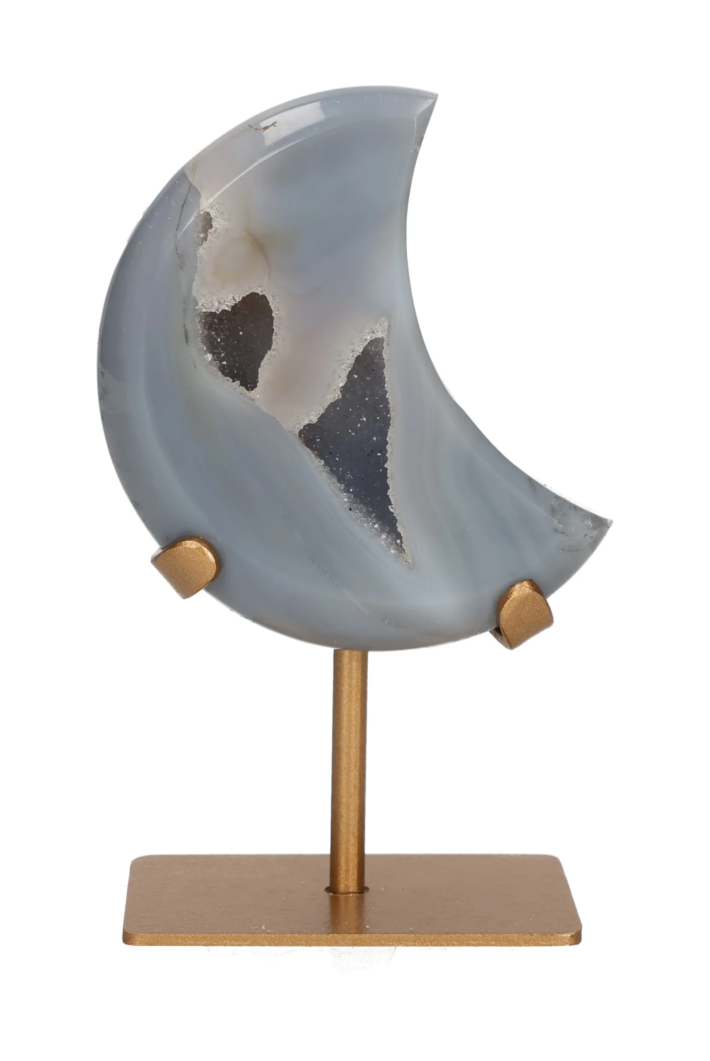 Agate Moon On Metal Stand 637657