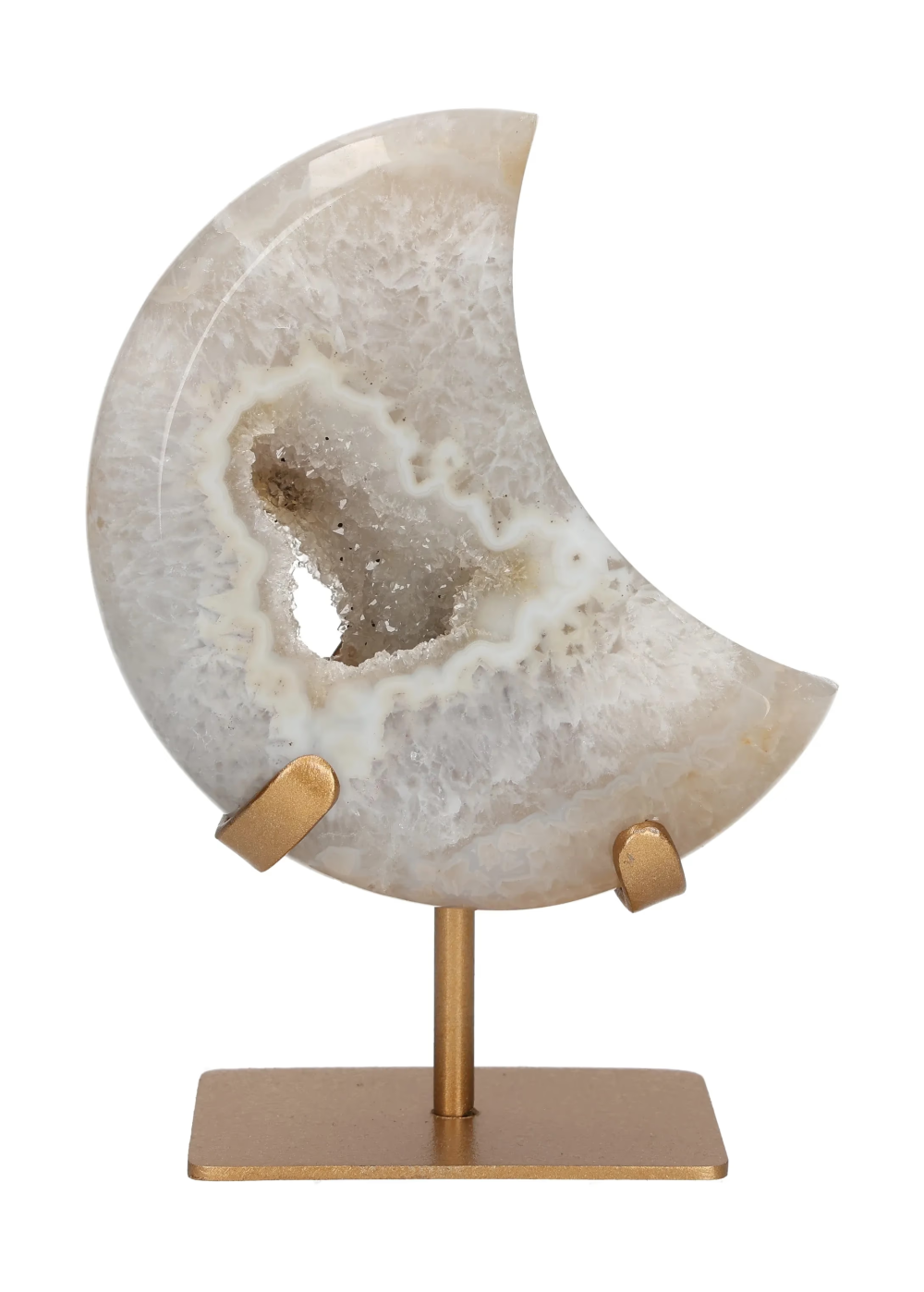 Agate Moon On Metal Stand 637664
