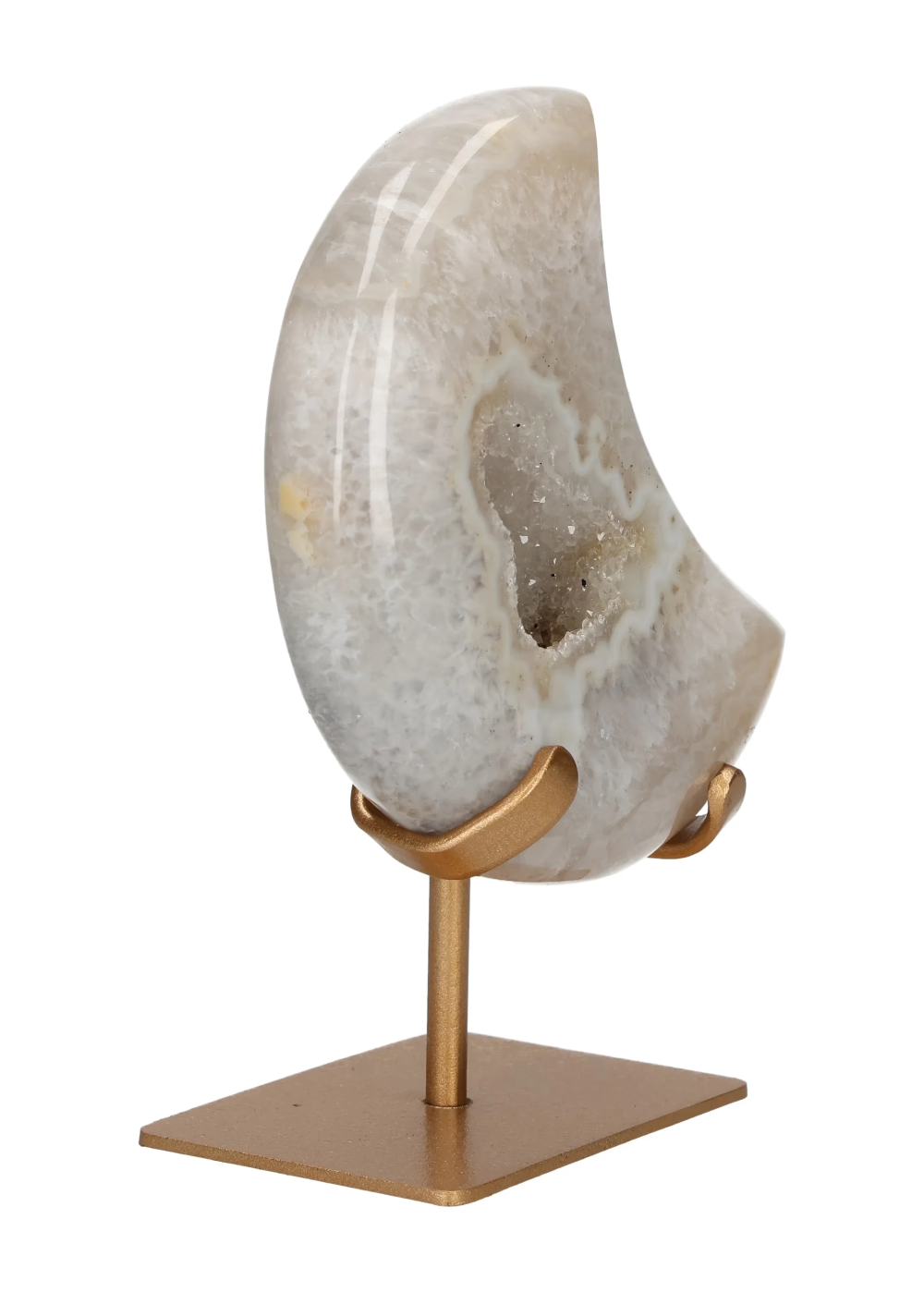 Agate Moon On Metal Stand 637664