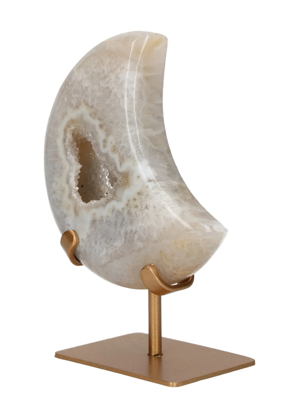 Agate Moon On Metal Stand 637664