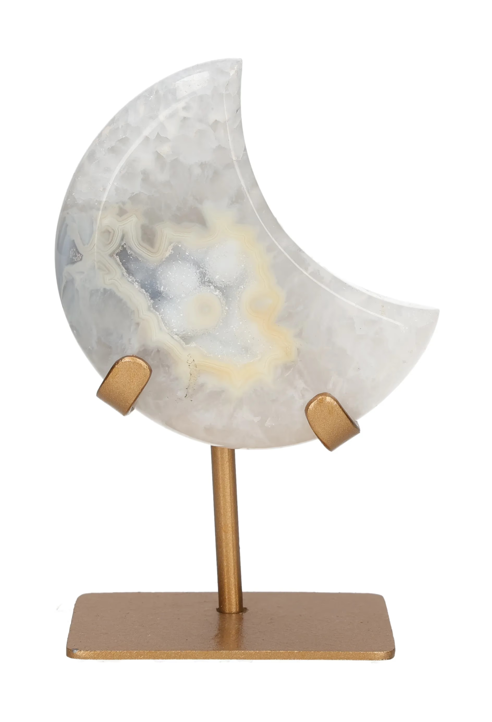 Agate Moon On Metal Stand 637671