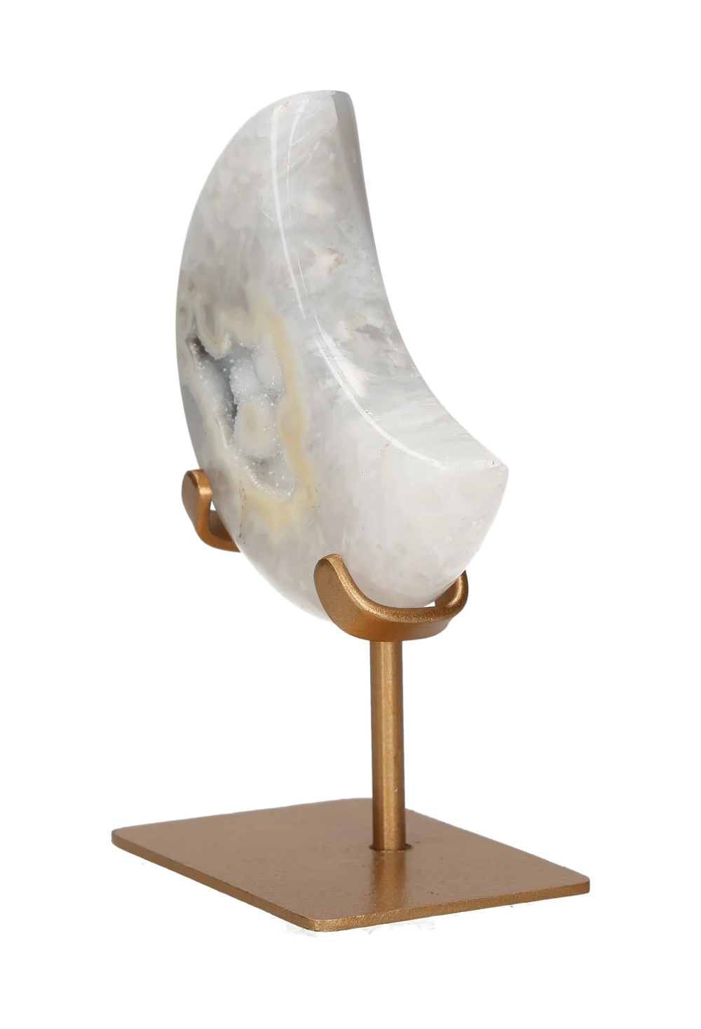 Agate Moon On Metal Stand 637671