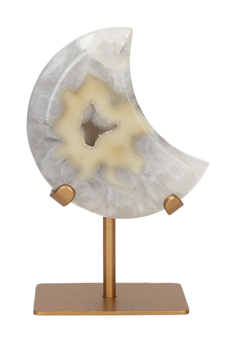 Agate Moon On Metal Stand 637688
