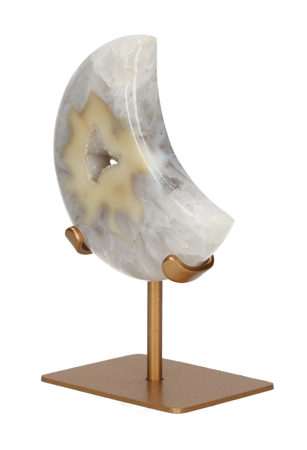 Agate Moon On Metal Stand 637688