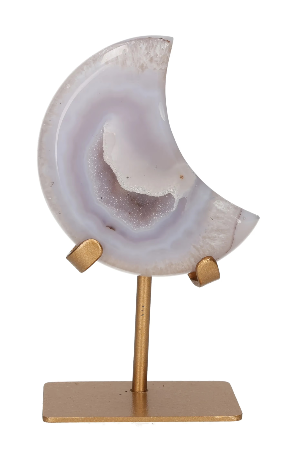 Agate Moon On Metal Stand 637695