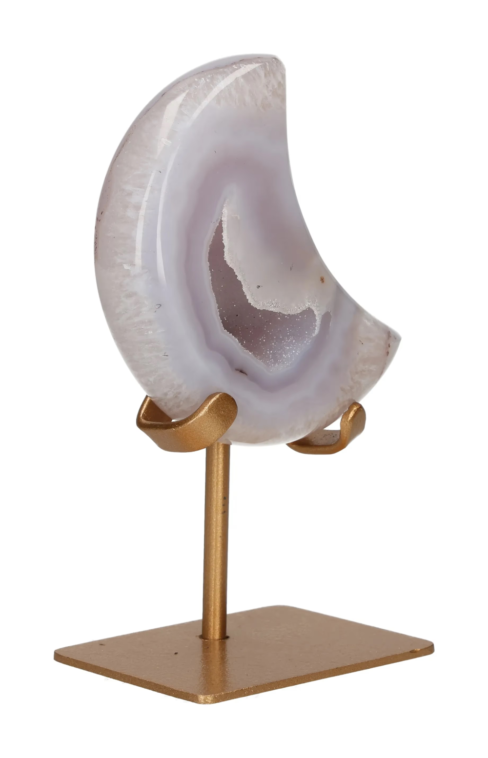 Agate Moon On Metal Stand 637695