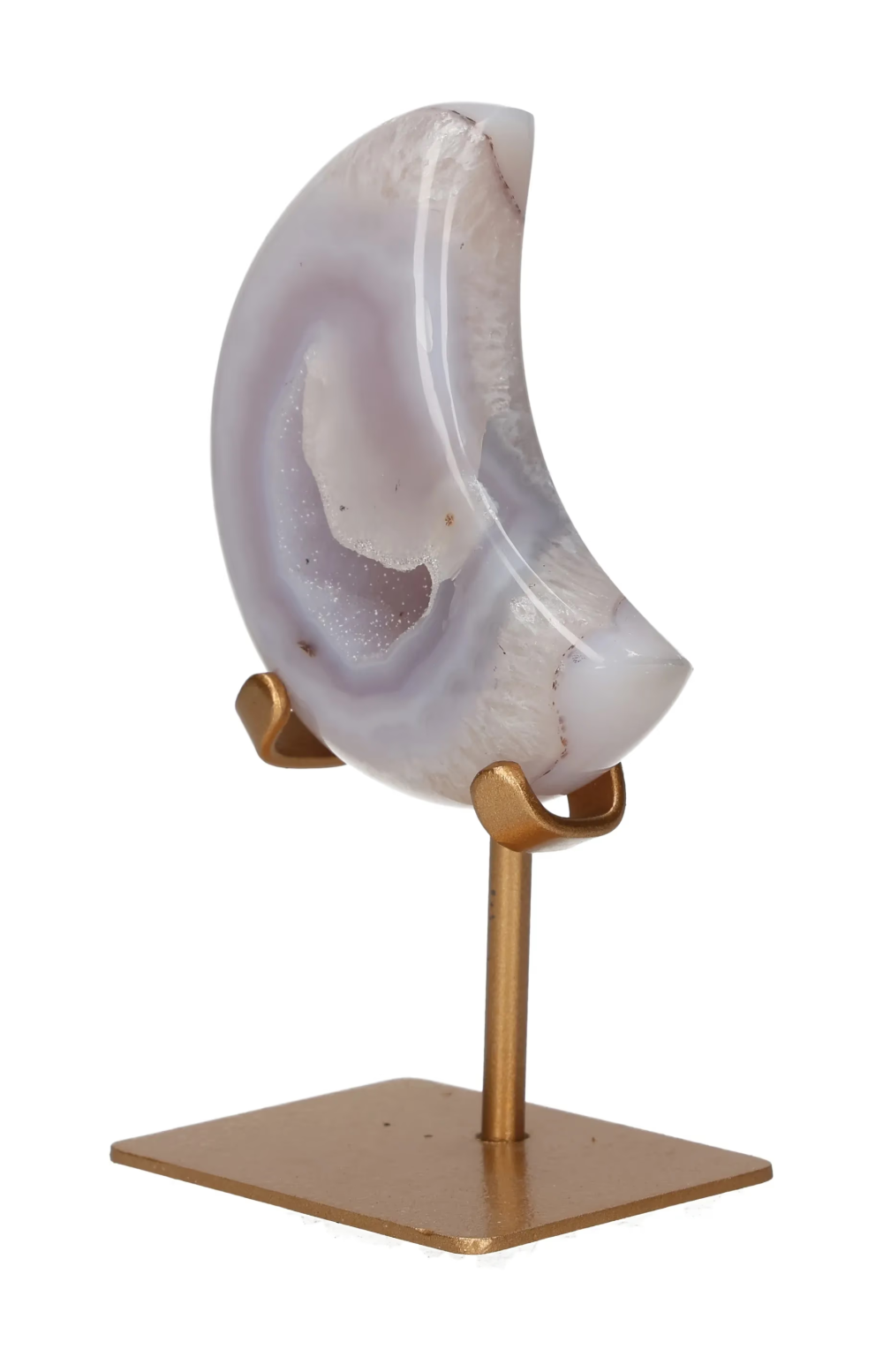 Agate Moon On Metal Stand 637695