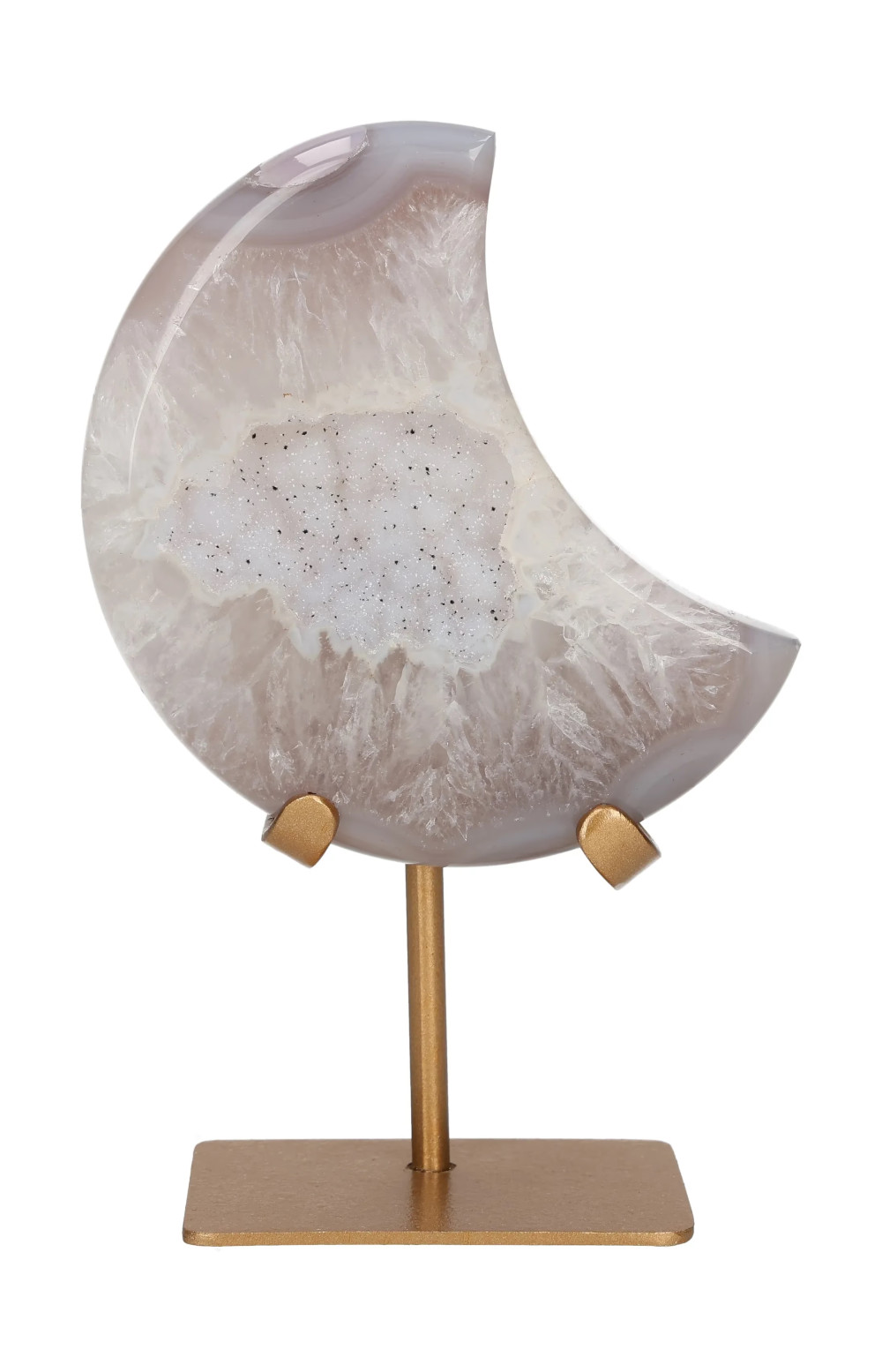 Agate Moon On Metal Stand 637718
