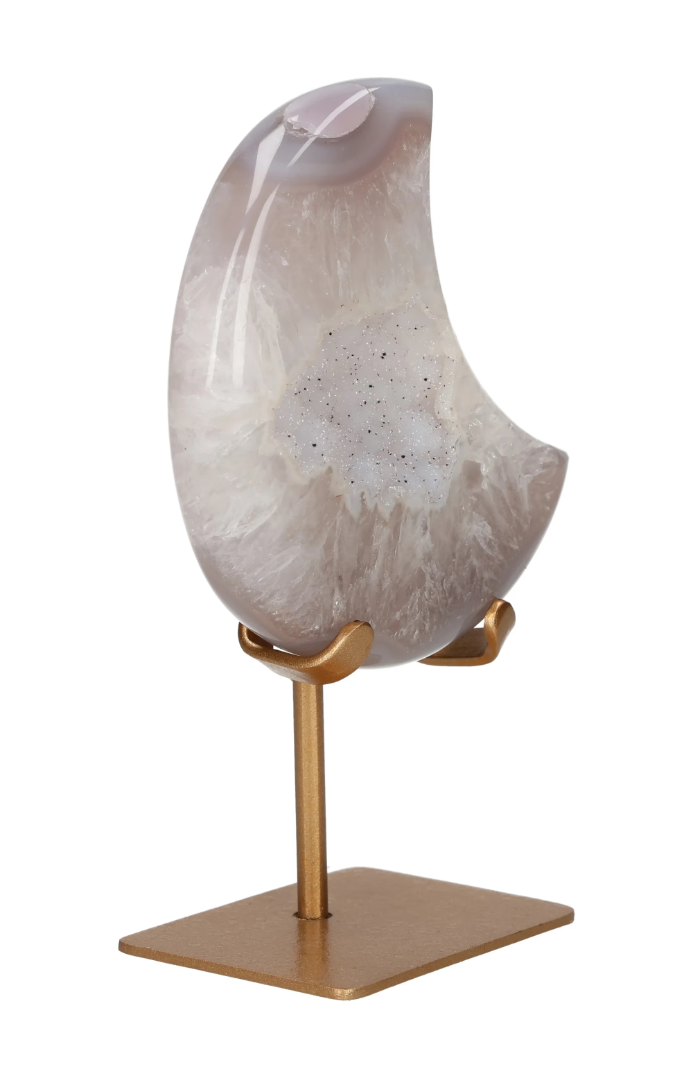 Agate Moon On Metal Stand 637718