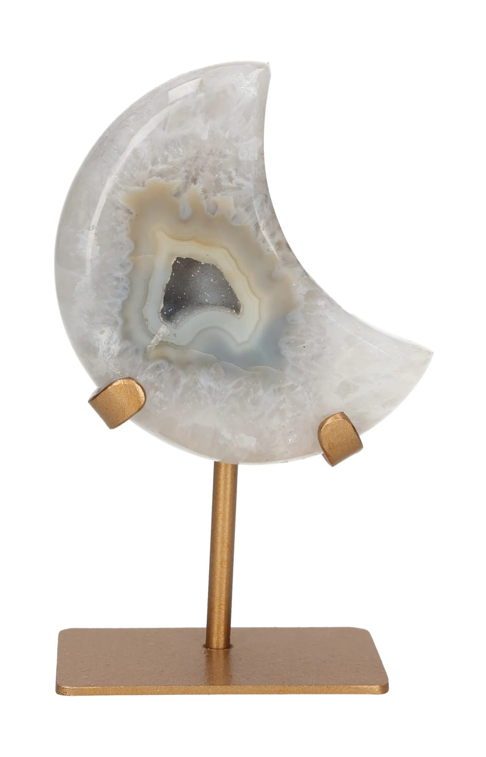 Agate Moon On Metal Stand 637725