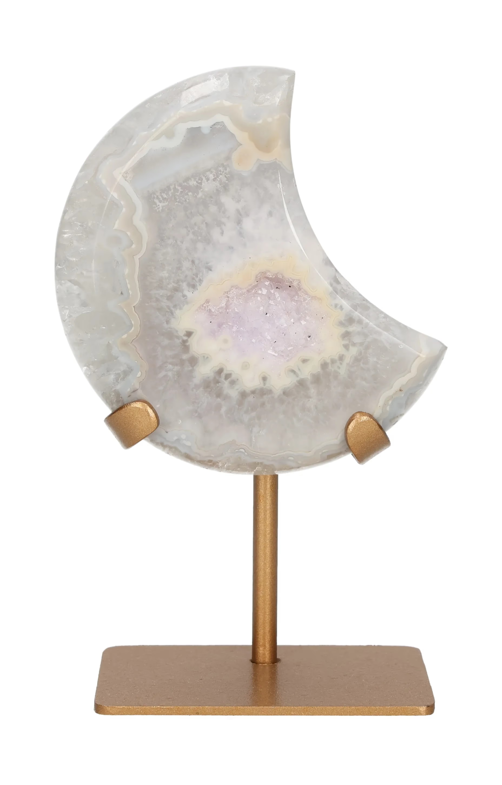 Agate Moon On Metal Stand 637749