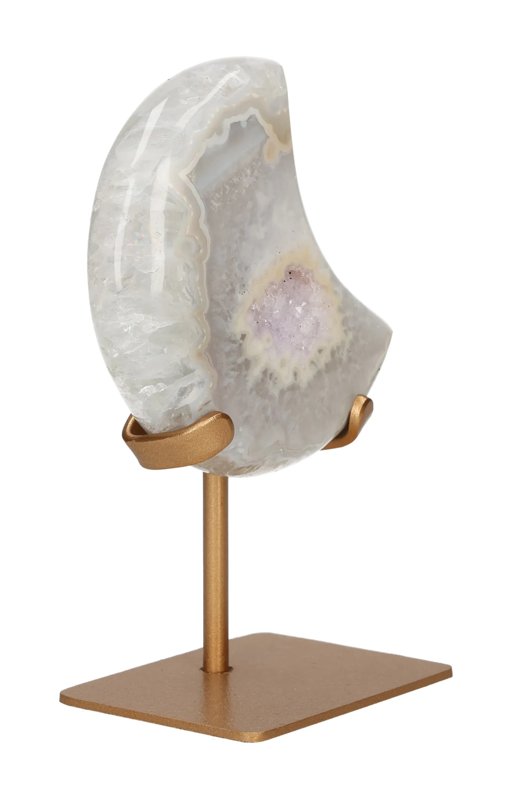 Agate Moon On Metal Stand 637749